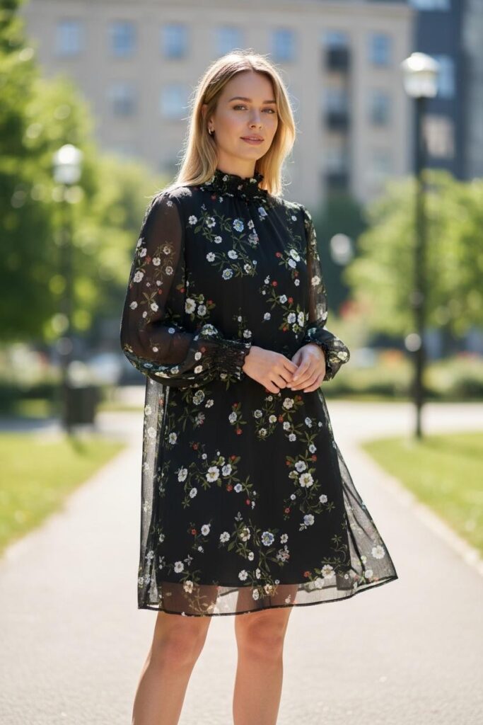Floral Chiffon Dress