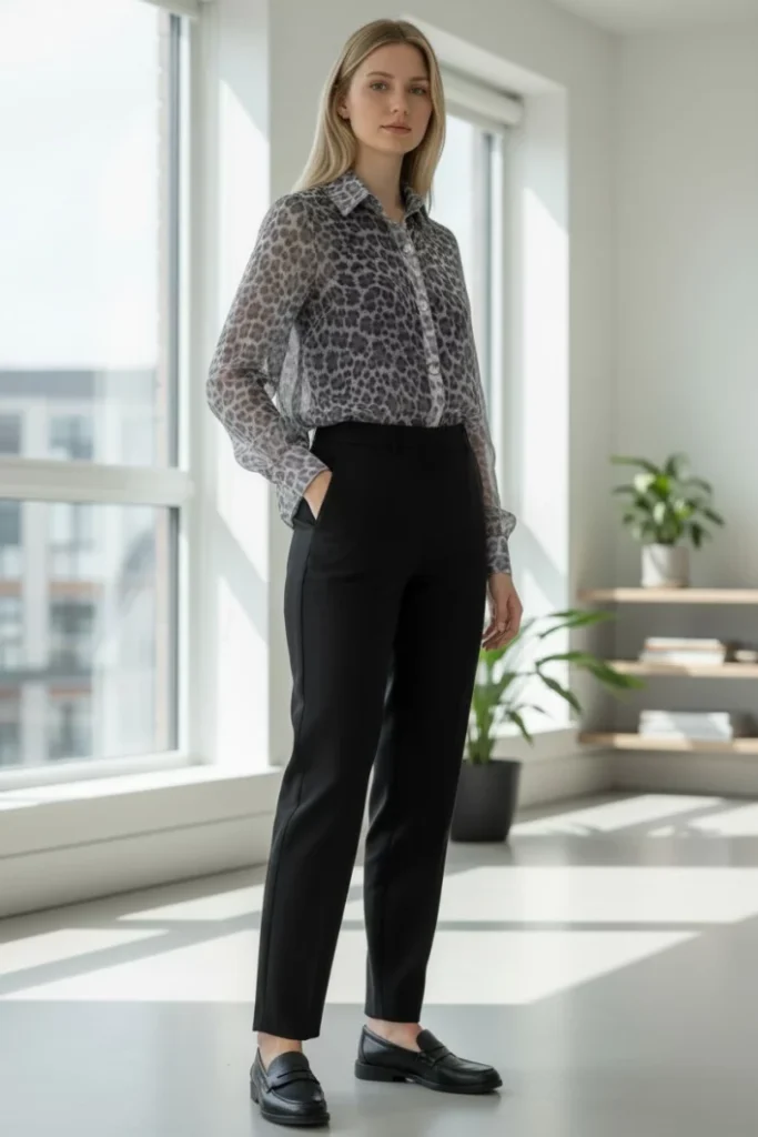 Leopard Sheer Shirt