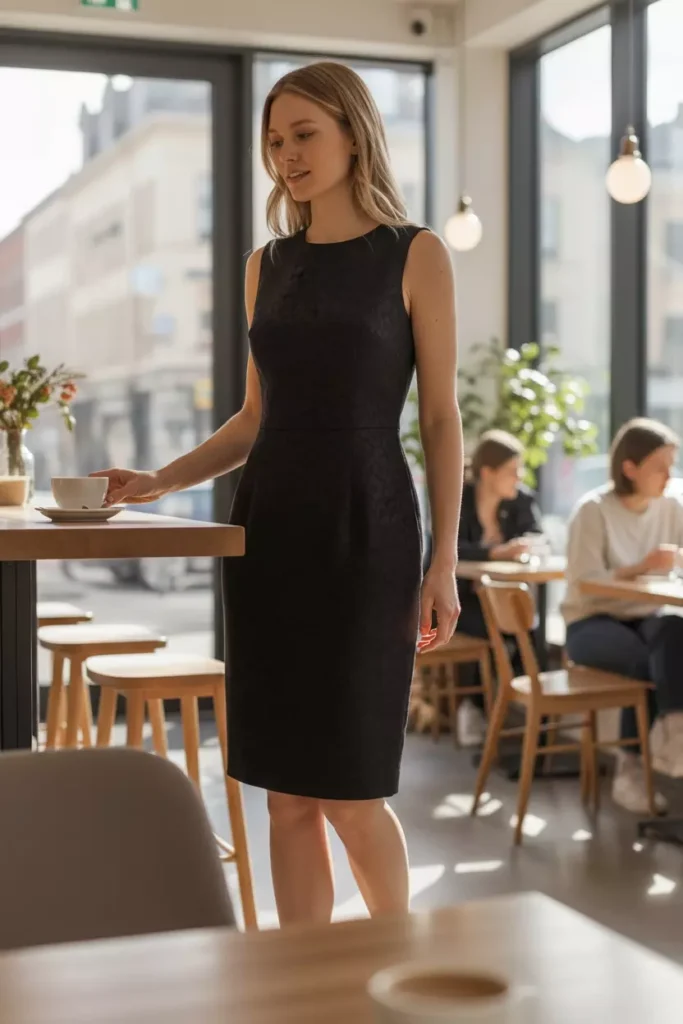 Black sleeveless dress
